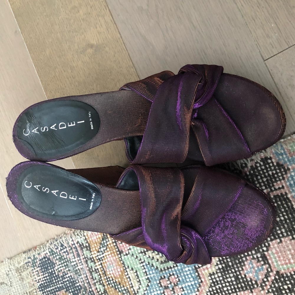 Casadei Multicolored Metallic Slides - image 2